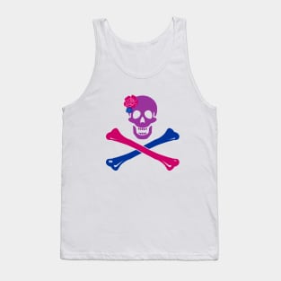 Bi Pride Skull and Crossbones Tank Top